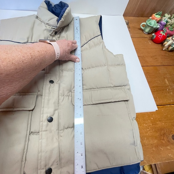 Vtg. Alaska Down And Leather Vest Sz-M Puffer Goodedown Zipper/Snap Buttons - Picture 10 of 16